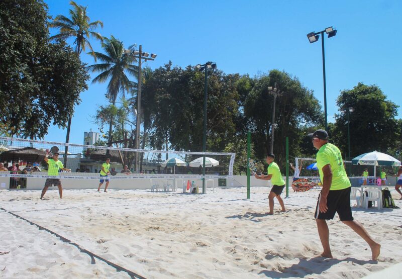 inauguração das quadras de beach tennis do Saldanha da Gama.