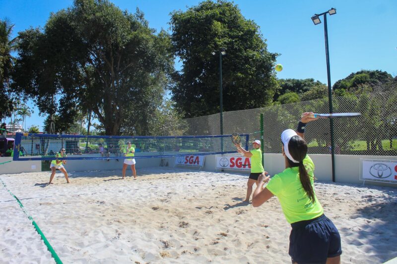 inauguração das quadras de beach tennis do Saldanha da Gama.