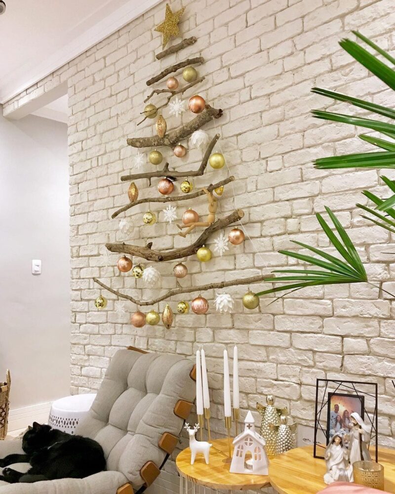 Árvores de Natal para colocar na parede