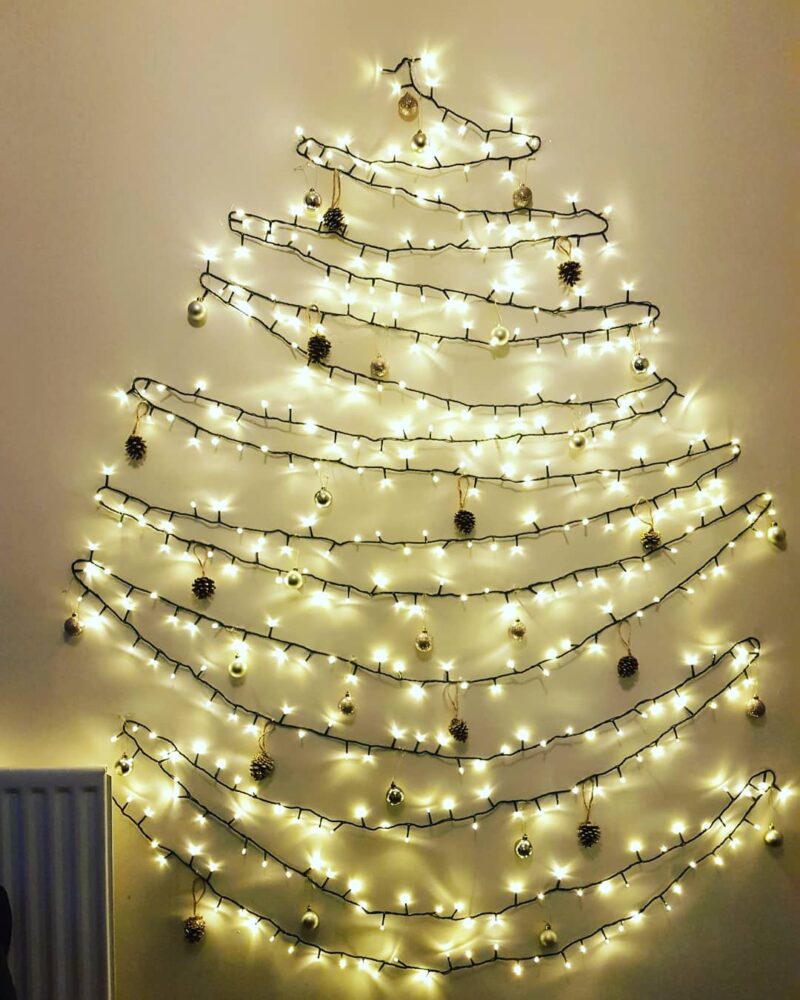 Árvores de Natal para colocar na parede