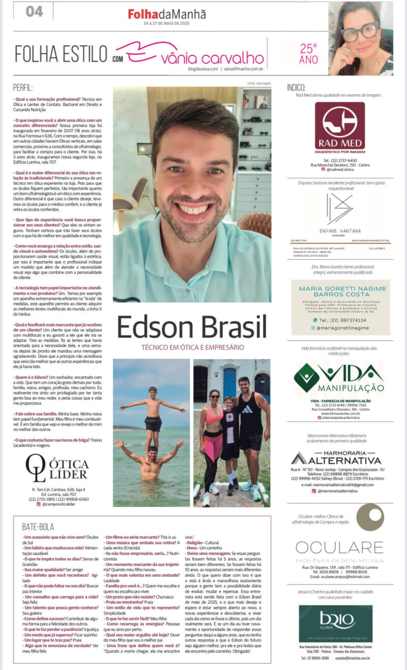 O Ótico que Une Tecnologia, Estilo e Cuidado Pessoal