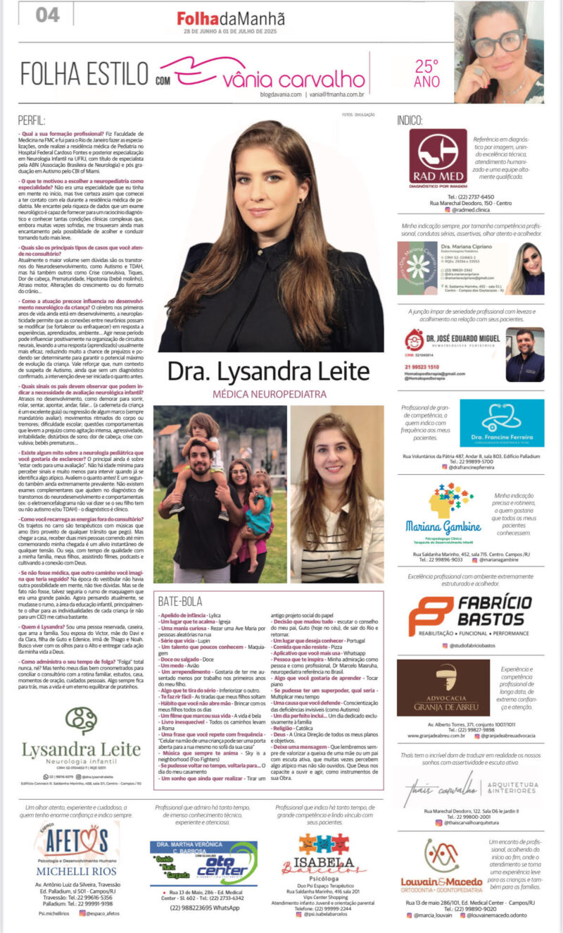 Dra. Lysandra Leite: A Neuropediatria Como Missão de Cuidado e Amor