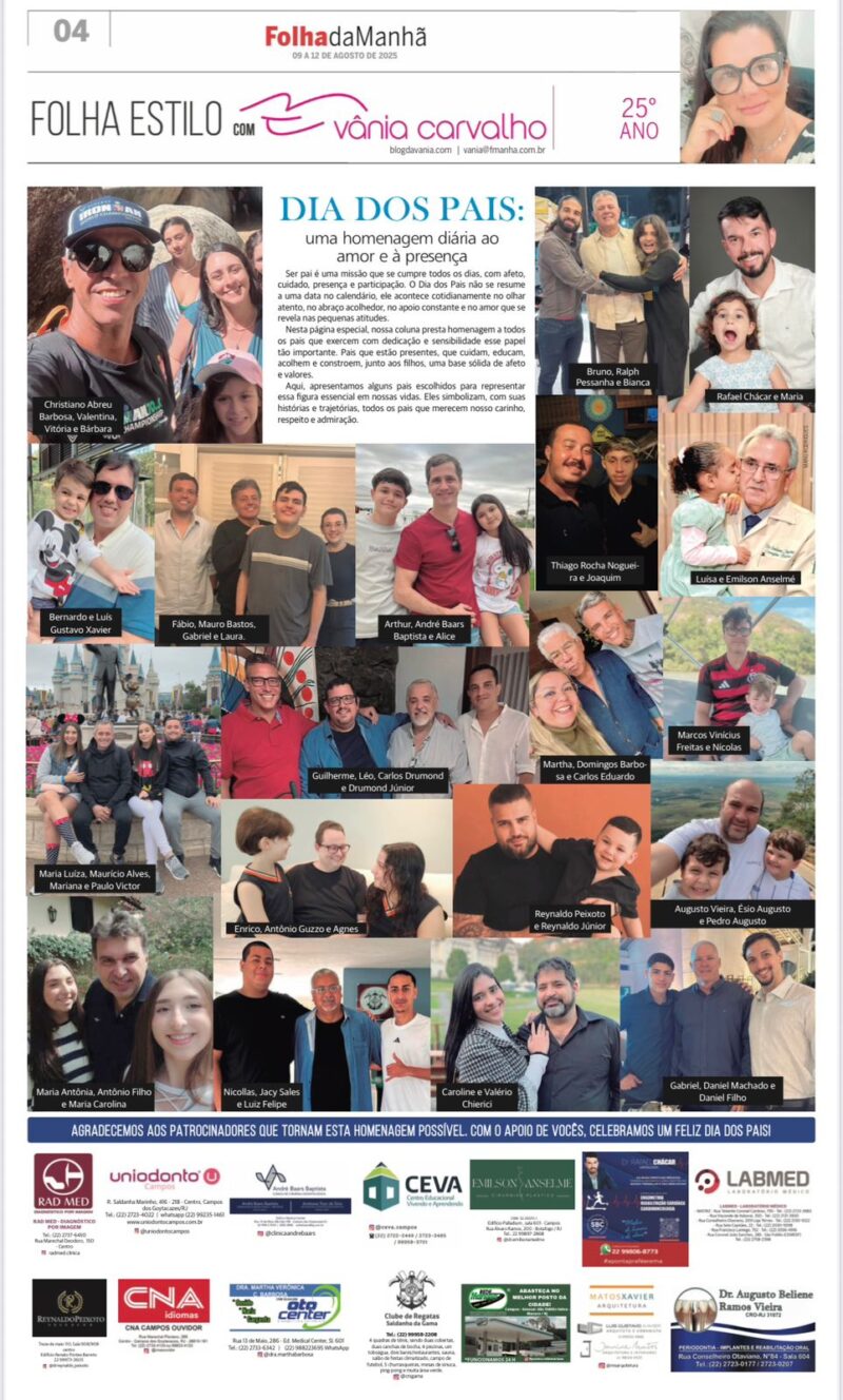 Coluna especial Dia dos Pais