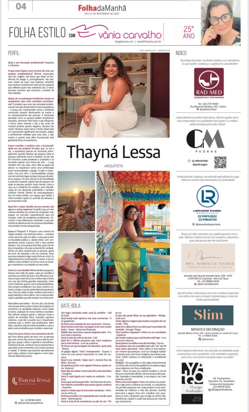 Thayná Lessa: Arquitetura com propósito e alma