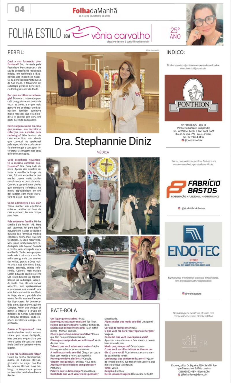 Stephannie na Radiologia Médica
