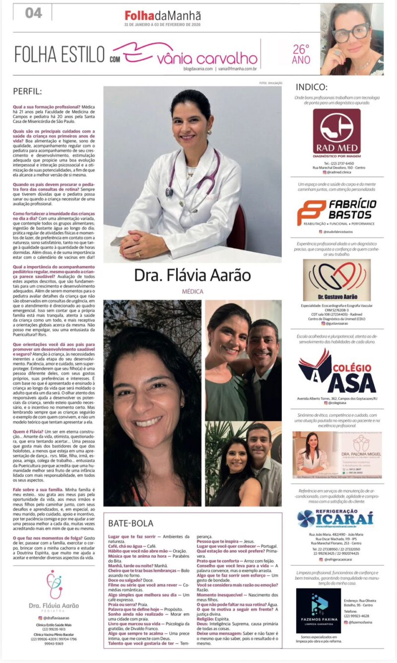 Dra. Flávia Aarão e o Cuidado com a Saúde da Criança